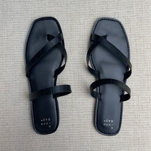Black strappy sandals